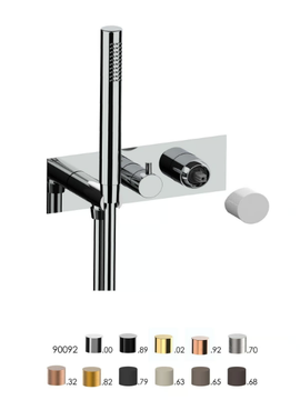 NARCISO S 78529S - Wall-mounted bathtub mixer with hand shower by Rubinetterie Frattini - view 3